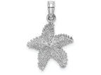 FJC Finejewelers 14k White Gold White Starfish with Beaded Texture Charm