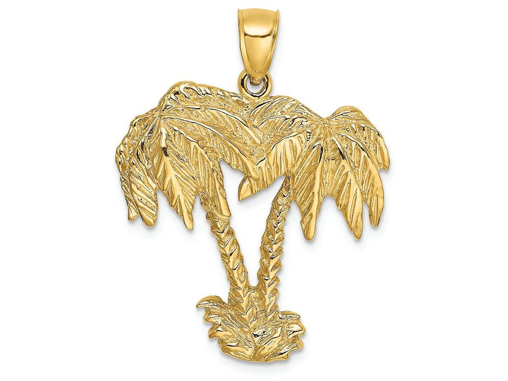 FJC Finejewelers 14k Yellow Gold Double Palm Trees Charm