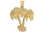 FJC Finejewelers 14k Yellow Gold Double Palm Trees Charm