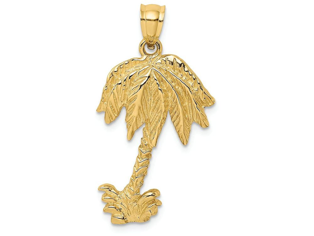 FJC Finejewelers 14k Yellow Gold Single Palm Tree Charm
