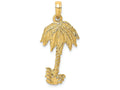 FJC Finejewelers 14k Yellow Gold Single Palm Tree Charm