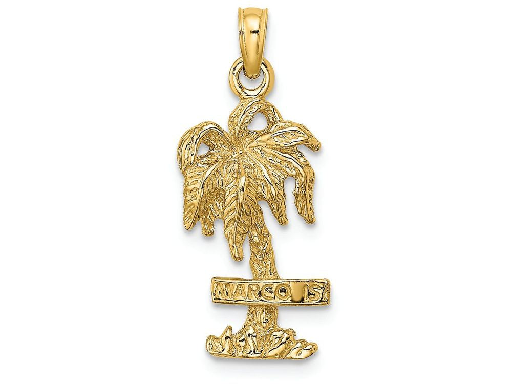 FJC Finejewelers 14k Yellow Gold Marco Island On Palm Tree Charm