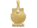FJC Finejewelers 14k Yellow Gold Marco Island Under Scallop Shell Charm
