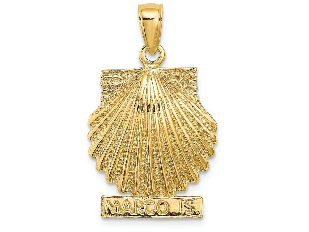 FJC Finejewelers 14k Yellow Gold Marco Island Under Scallop Shell Charm