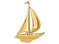 FJC Finejewelers 14k Yellow Gold Sailboat Polish Moveable Charm