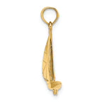 FJC Finejewelers 14k Yellow Gold 3d Sailboat Charm