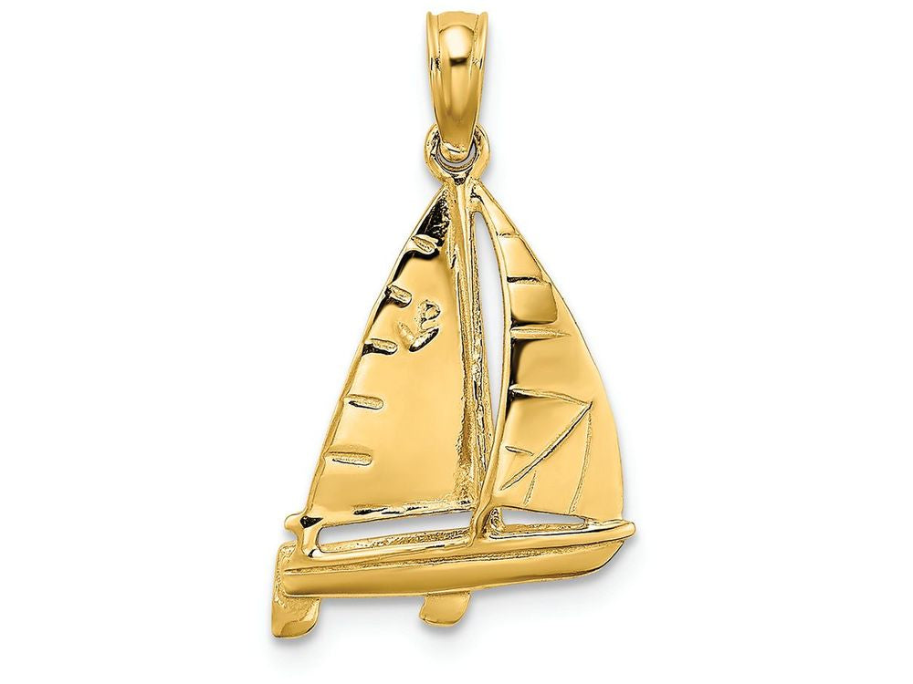 FJC Finejewelers 14k Yellow Gold 3d Sailboat Charm