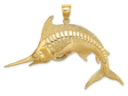 FJC Finejewelers 14k Yellow Gold Blue Marlin Polish Satin Charm