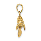 FJC Finejewelers 14k Yellow Gold 3d Manatee Swimming Charm