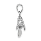 FJC Finejewelers 14k White Gold 3d Manatee Swimming Charm