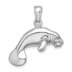 FJC Finejewelers 14k White Gold 3d Manatee Swimming Charm
