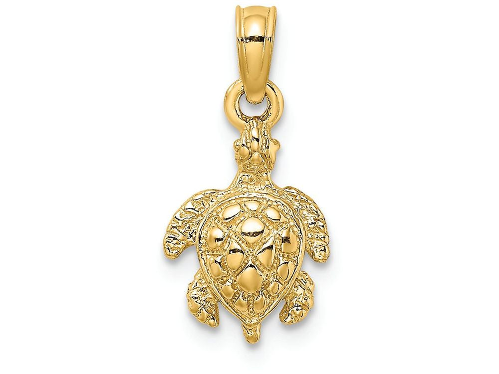 FJC Finejewelers 14k Yellow Gold Sea Turtle Charm Textured