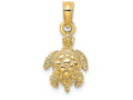FJC Finejewelers 14k Yellow Gold Sea Turtle Charm Textured