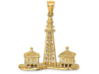 FJC Finejewelers 14k Yellow Gold 3d Sanibel Island Lighthouse Bldg Charm