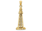 FJC Finejewelers 14k Yellow Gold 3d Sanibel Island Lighthouse Charm