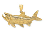 FJC Finejewelers 14k Yellow Gold Tarpon Fish with Open Mouth Charm