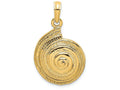 FJC Finejewelers 14k Yellow Gold Pearl Troca Spiral Shell Charm