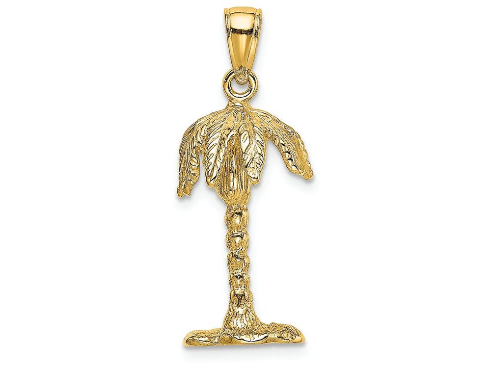 FJC Finejewelers 14k Yellow Gold 3d Palm Tree Charm