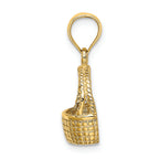 FJC Finejewelers 14k Yellow Gold Basket Charm Flat Back