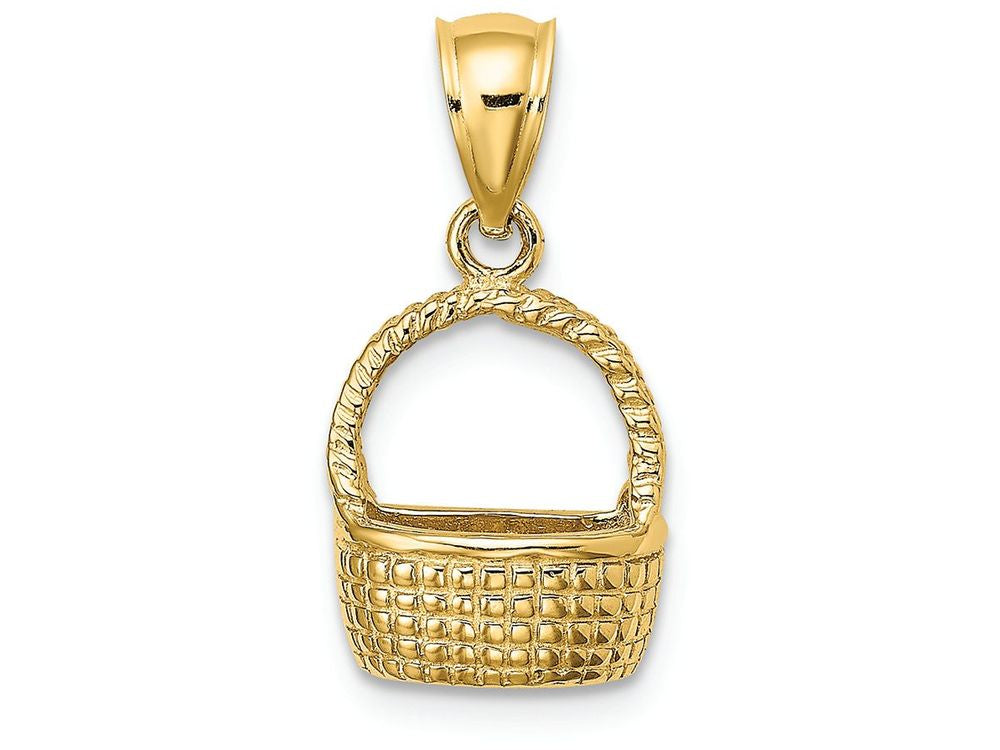 FJC Finejewelers 14k Yellow Gold Basket Charm Flat Back