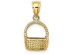 FJC Finejewelers 14k Yellow Gold Basket Charm Flat Back