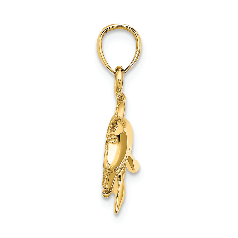 FJC Finejewelers 14k Yellow Gold Dolphin Jumping with Mouth Open Hp Charm