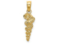FJC Finejewelers 14k Yellow Gold 3d Mini Common Wentletrap Shell Charm