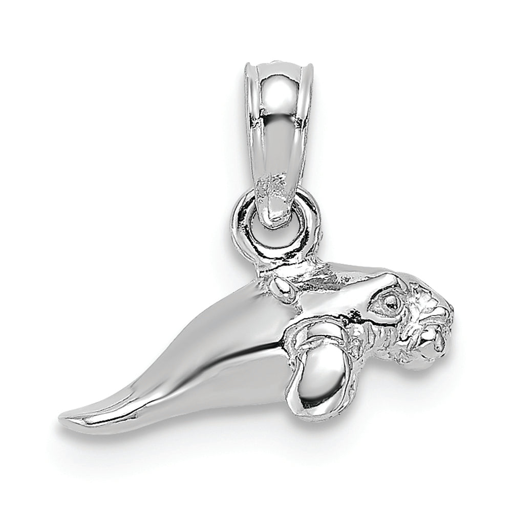 FJC Finejewelers 14k White Gold 3d Mini Manatee Charm