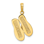 FJC Finejewelers 14k Yellow Gold San Diegodouble Flip-floplarge Charm