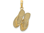 FJC Finejewelers 14k Yellow Gold San Diegodouble Flip-floplarge Charm