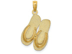 FJC Finejewelers 14k Yellow Gold Key Westdouble Flip-floplarge Charm