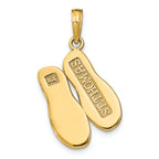 FJC Finejewelers 14k Yellow Gold St. Thomasdouble Flip-floplarge Charm