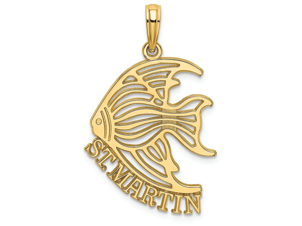 FJC Finejewelers 14k Yellow Gold St. Martin Under Angelfish Charm