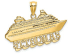 FJC Finejewelers 14k Yellow Gold St. Thomas Cruise Ship Wwithaves Polish Charm