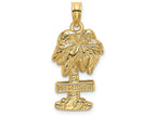 FJC Finejewelers 14k Yellow Gold St. Martin On Palm Tree Charm
