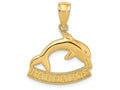 FJC Finejewelers 14k Yellow Gold Barbados Under Dolphin Charm