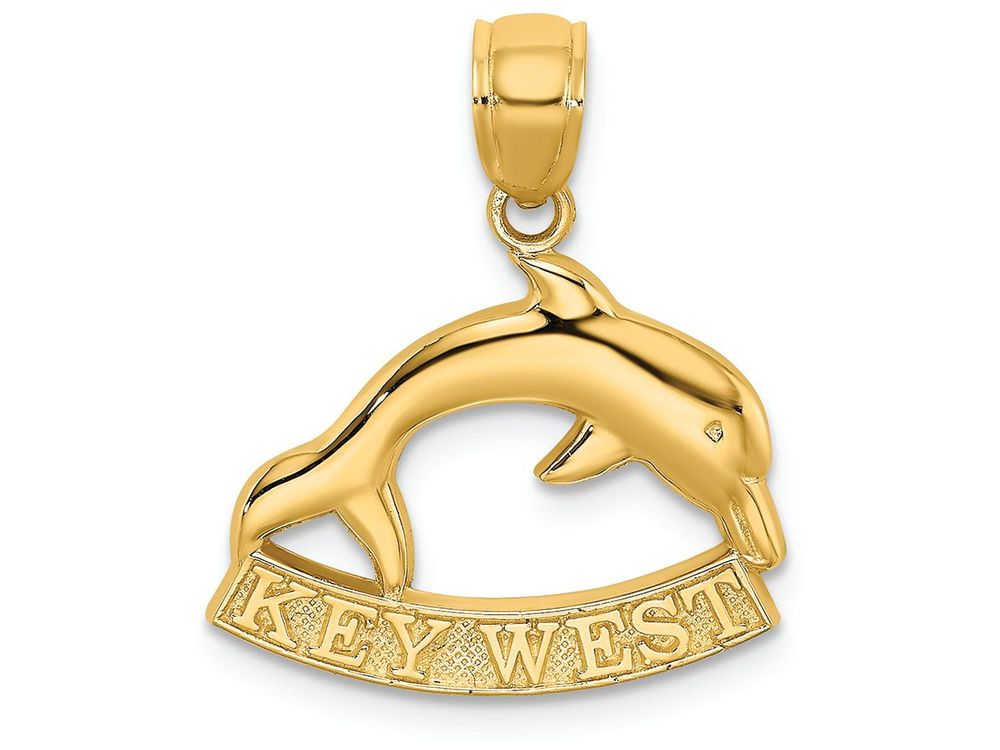 FJC Finejewelers 14k Yellow Gold Key West Under Dolphin Charm
