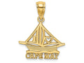 FJC Finejewelers 14k Yellow Gold I "heart" Cape May with Boat Charm