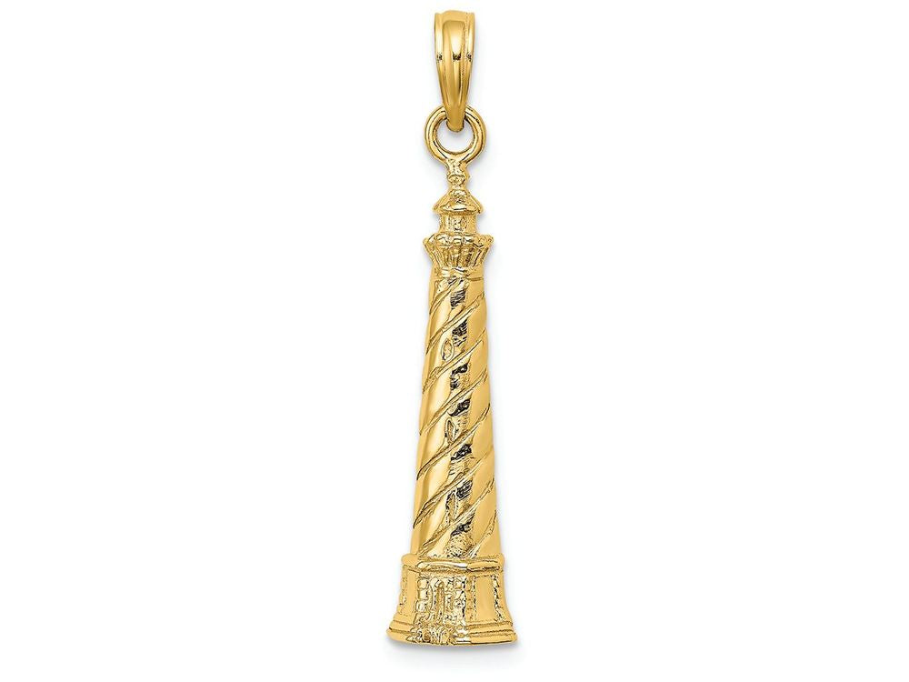 FJC Finejewelers 14k Yellow Gold Cape Hatteras Lighthouse Charm