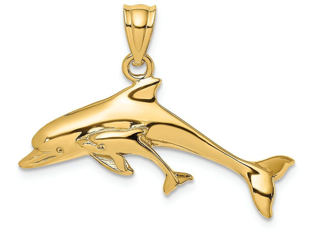 FJC Finejewelers 14k Yellow Gold Dolphin Baby Charm