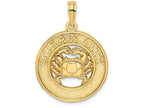 FJC Finejewelers 14k Yellow Gold Ocean City On Round Frame with Crab Center Charm