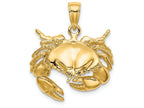 FJC Finejewelers 14k Yellow Gold Stone Crab Facing Down Charm
