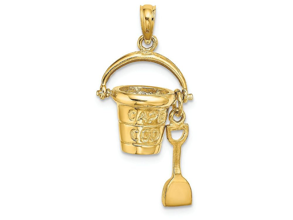 FJC Finejewelers 14k Yellow Gold Cape Cod Bucket with Shovel Charm