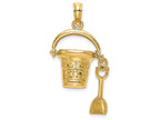 FJC Finejewelers 14k Yellow Gold Ocean City Bucket with Shovel Charm