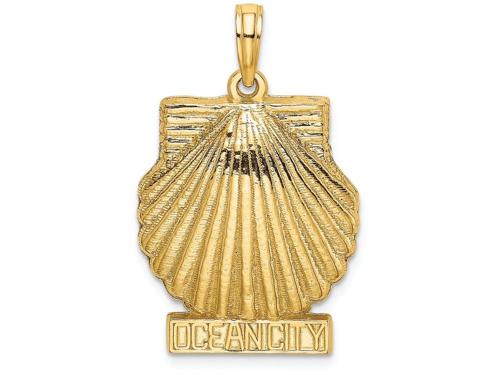 FJC Finejewelers 14k Yellow Gold Ocean City Under Scallop Shell Charm