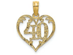 FJC Finejewelers 14k Yellow Gold 40" Inside Heartcut-ou Charm