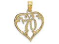 FJC Finejewelers 14k Yellow Gold 70" Inside Heartcut-ou Charm