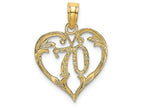 FJC Finejewelers 14k Yellow Gold 70" Inside Heartcut-ou Charm