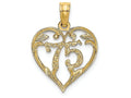 FJC Finejewelers 14k Yellow Gold 75" Inside Heartcut-ou Charm