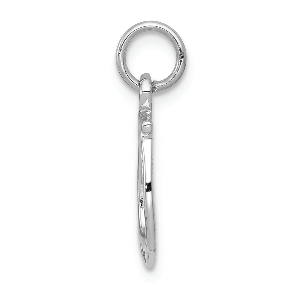 FJC Finejewelers 14k White Gold Solid Polished Horseshoe Charm